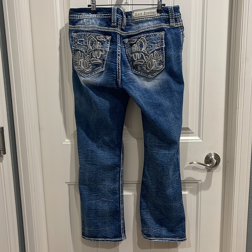 Women’s Rock Revival Jeans Size 32 Length 30 Easy Boot - Picture 3 of 7